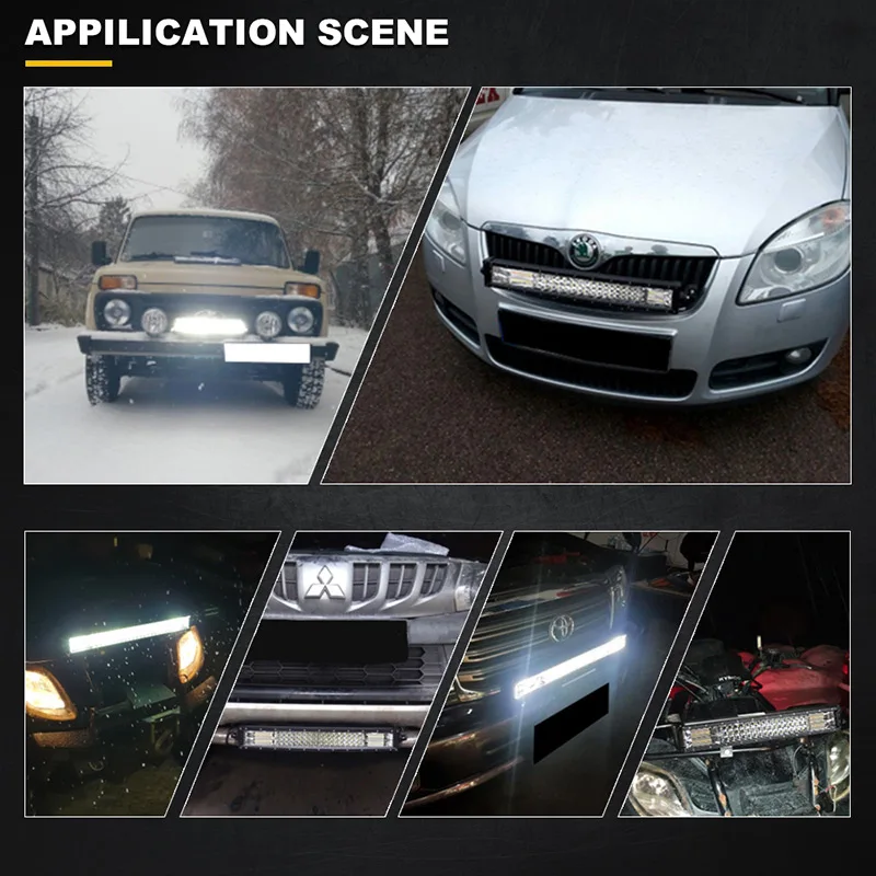 Трехрядная светодиодная фара двухцветный прожектор для внедорожника грузовика