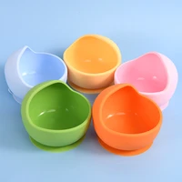 food grade silicone baby kids dinnerware bowl baby feeding meal training bowl tableware with sucker 5 colors