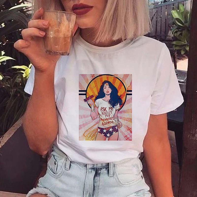 Яркая женская футболка с надписью «We Are The Resistance» Ulzzang Harajuku, Прямая поставка, Корейская одежда