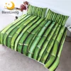 BlessLiving Bamboo Bedding Set Green Vitality Duvet Cover Set 3-Piece 3D Print Plant Bedlinen Nature Inspired Bedspreads Queen 1