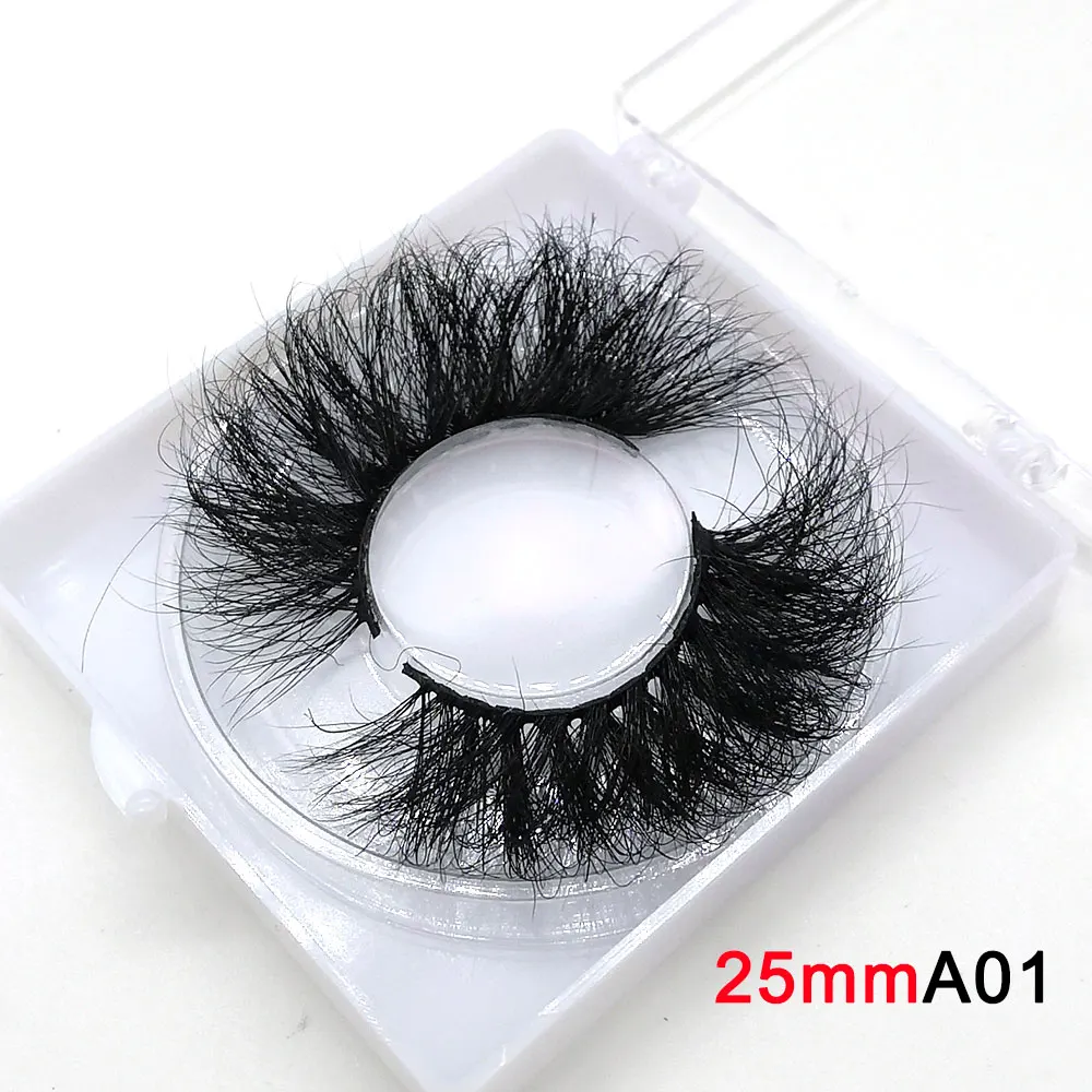 25mm Mink Eyelashes Dramatic Long Natural Lashes Handmade 25 mm 3d Mink Lashes Make Up Vendors Fake Eyelashes