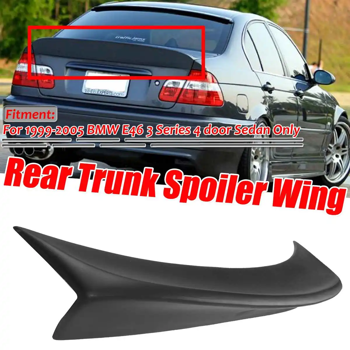 Новый спойлер E46 на крышу задний багажник DuckBill автомобильный заднюю для BMW 4Dr SEDAN