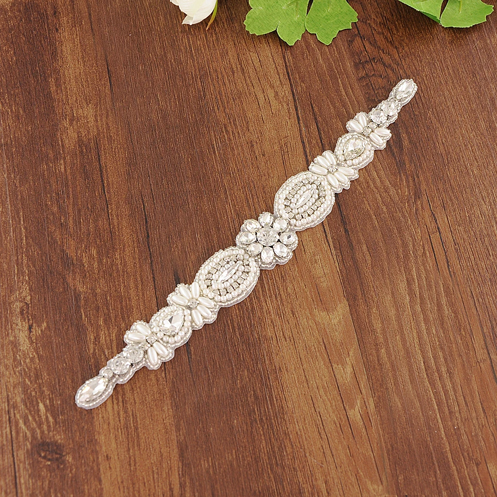 ZMS43 Стразы ремень Свадебный вечернее платье Блестящий для вечернего