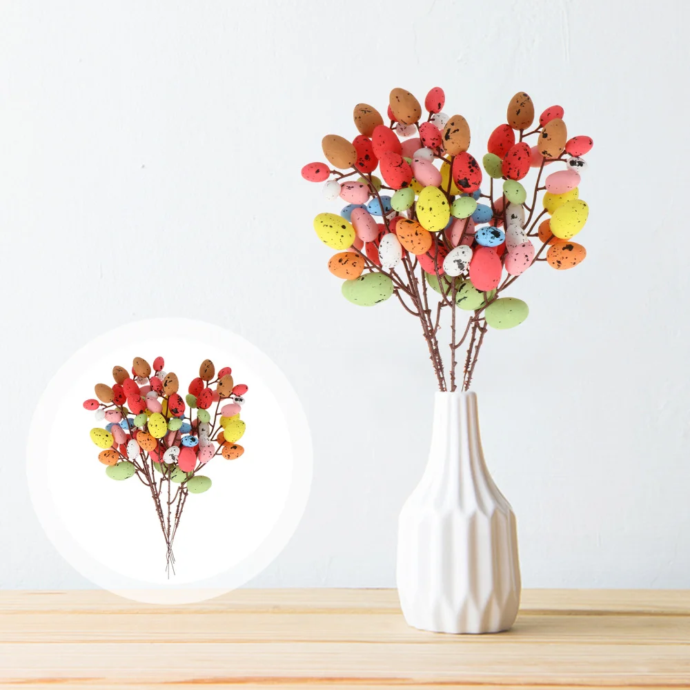 

6 Pcs Easter Party Egg Decoration Easter Egg Tree Ornament Photography Props
