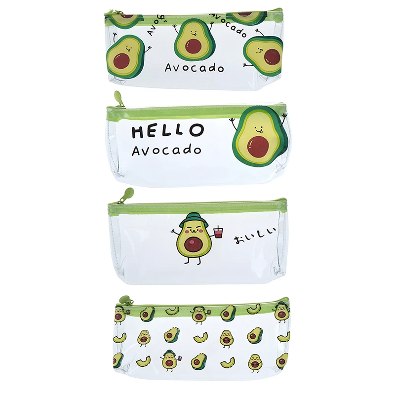 1 шт. чехол для карандаша школьный пенал авокадо прозрачная сумка карандаш