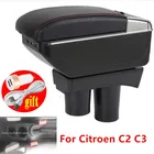 Подлокотник для Citroen C2 C3, подлокотник для Citroen C2, аксессуары для модификации подстаканников со светодиодной подсветкой USB