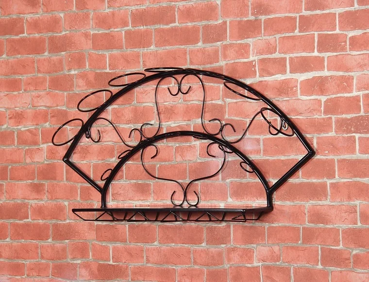 

Wrought iron wine rack wall hanging rack hanging living room dining room simple goblet wine glass rack creative European style