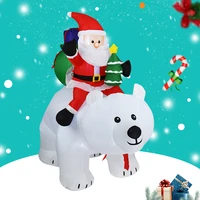 tronzo inflable navidad 210cm giant santa claus riding bear led lighted inflatable toys christmas party garden yard decoration