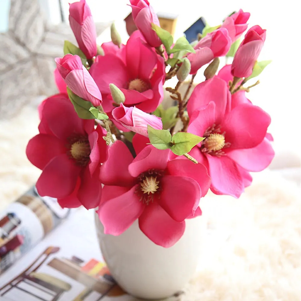 Свадебное украшение сделай сам Орхидея магнолия шелковые цветы искусственные