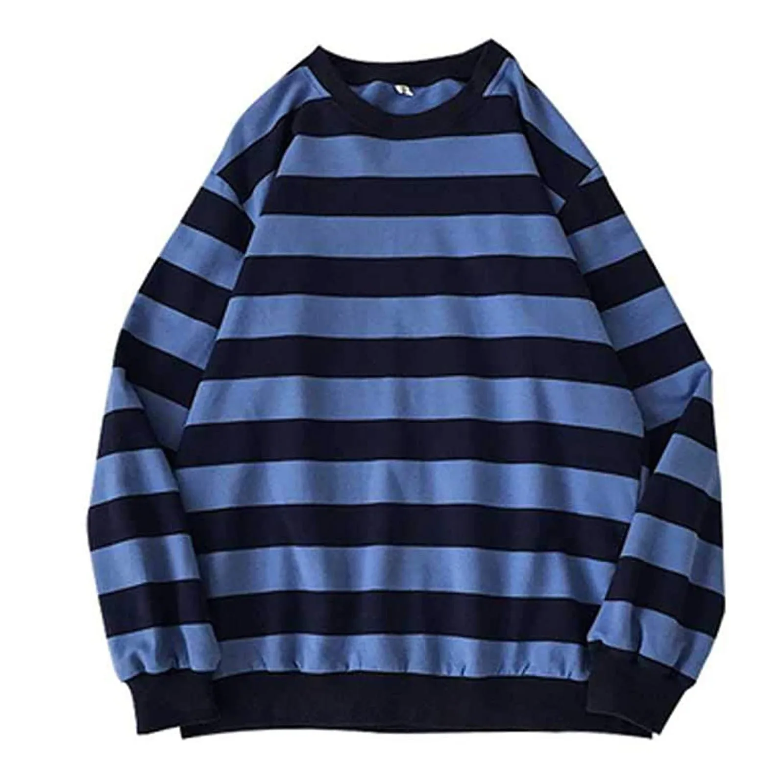 

Hoodies Women's Autumn Winter Round Neck Stripe Sweatshirt Pullover Tops Long Sleeved hoodies women ropa de mujer 2021
