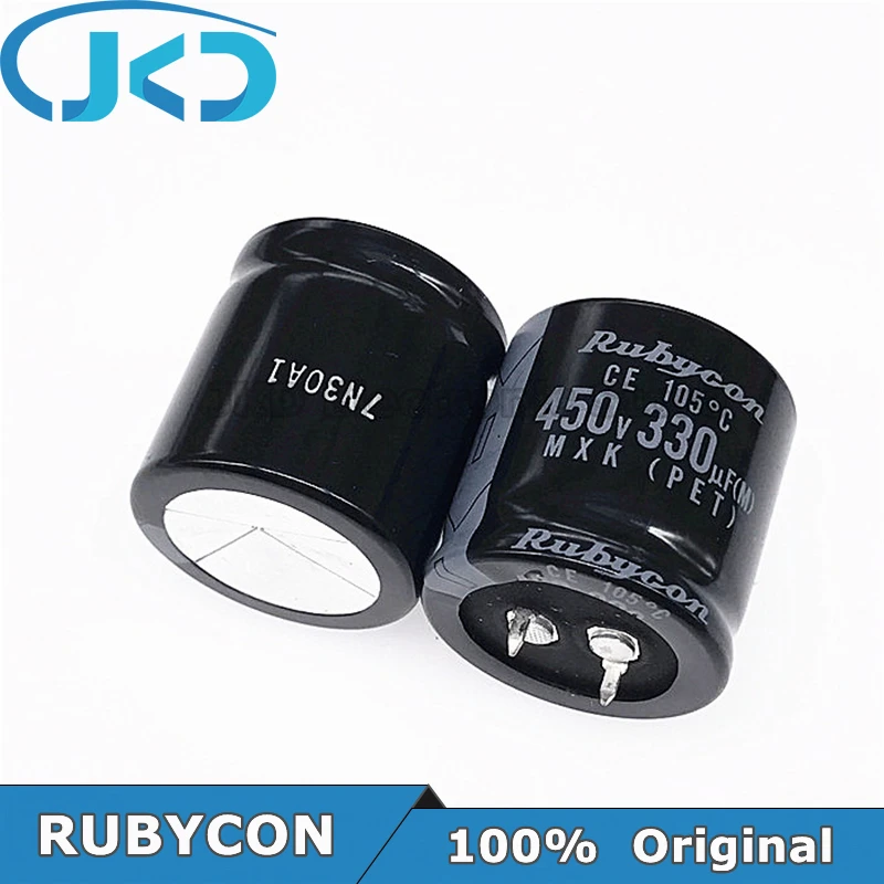 4pcs/10pcs RUBYCON 330UF 450V 30*30mm 330UF450V 450V330UF 30x30mm Aluminum Electrolytic Capacitor