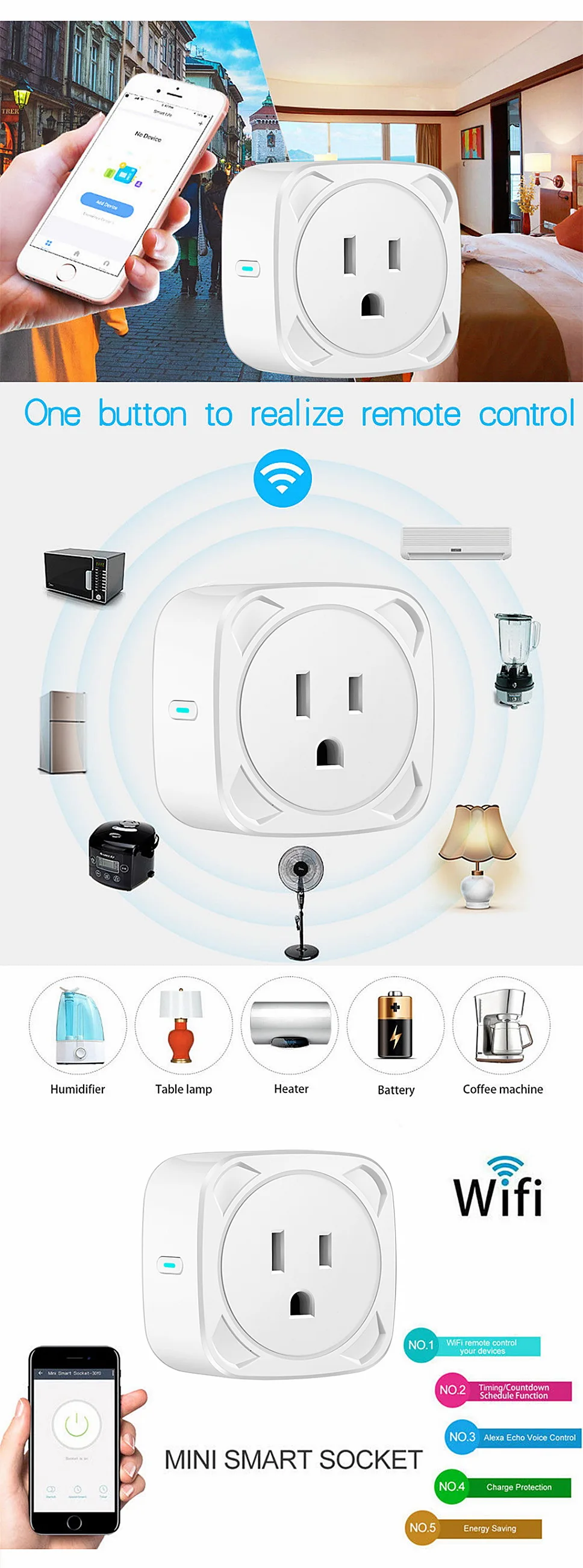 ZUCZUG EU/US Wi-Fi беспроводная Удаленная умная розетка для Alexa Google Home IFTTT Голосовое управление разъем питания Retardant PC умная розетка