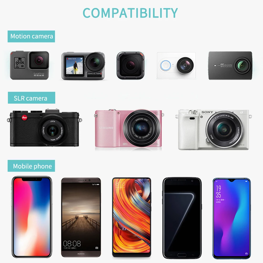 Vamson для GoPro hero 8 7 6 5 Осьминог Гибкий портативный штатив кронштейн монопод селфи