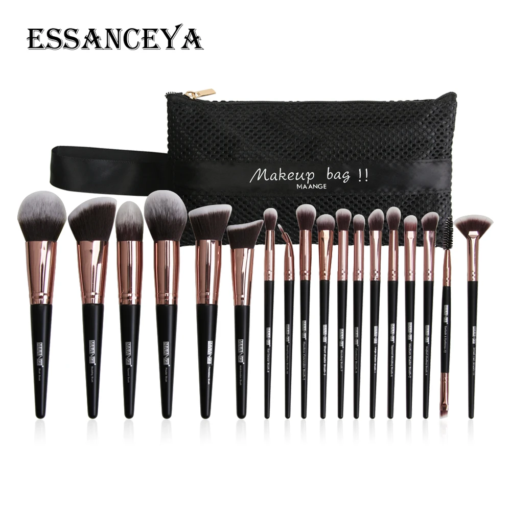 ESSANCEYA 18/20 шт. набор кистей для макияжа мягкие пудра Кисть для растушевки теней кисть с холста на нашем сайте! кисти для макияжа Косметика сумка