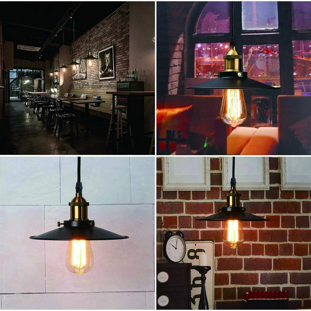 Vintage Industrial estilo colgante de luz de lámpara de E27 Base de la bombilla 200V Loft comedor de isla de cocina iluminación