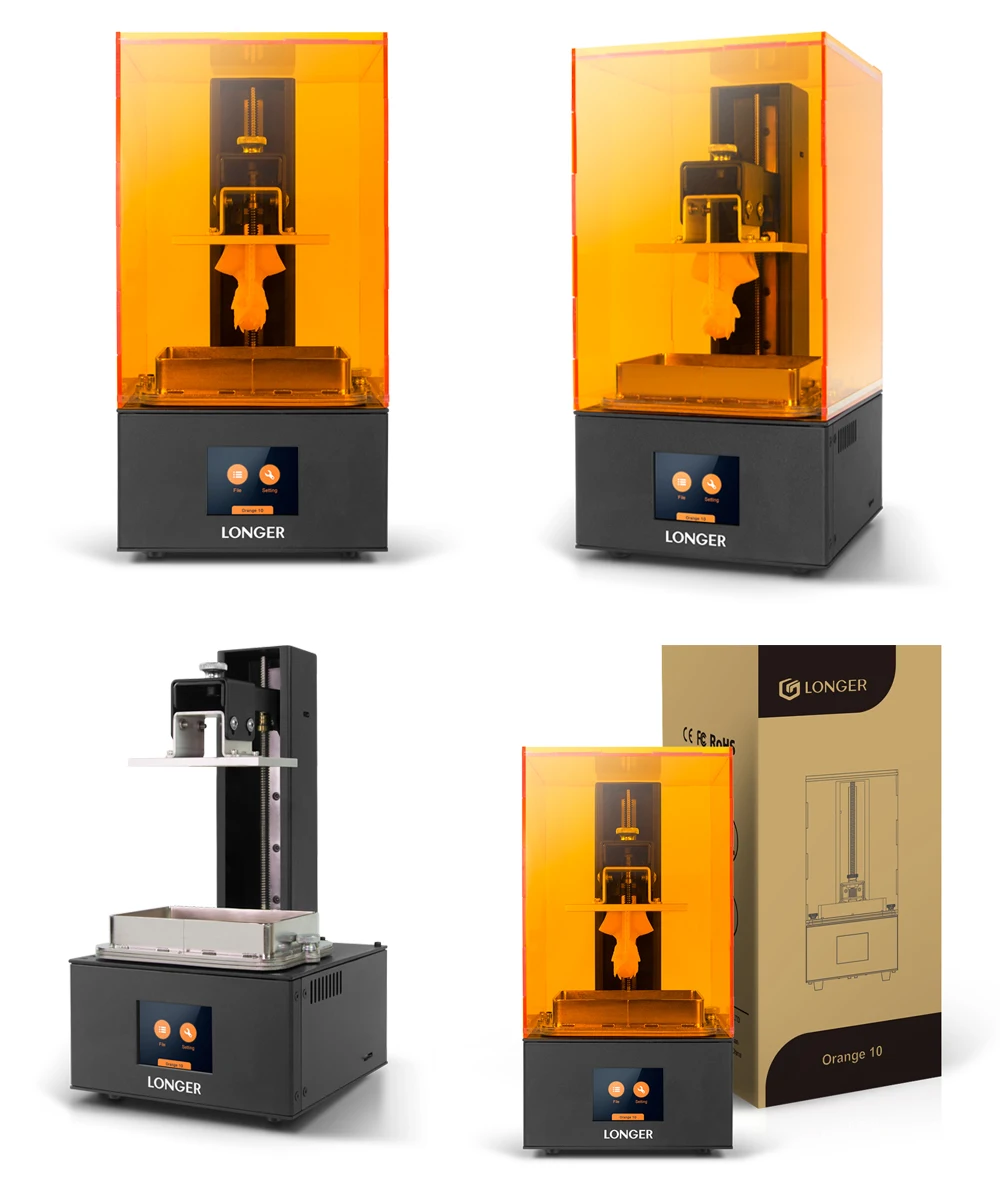 LONGER Orange10 3d принтер доступный SLA 3D печать умная поддержка быстрая нарезка УФ свет отверждения легко работать входной уровень