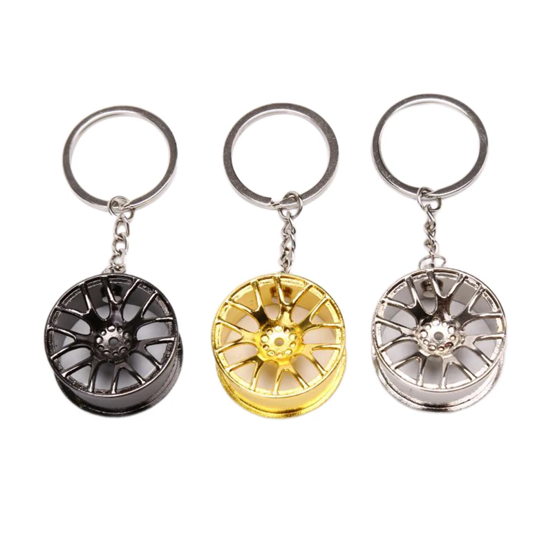 Горячие Новые Модные металлические колеса стальной обод брелок автомобильный