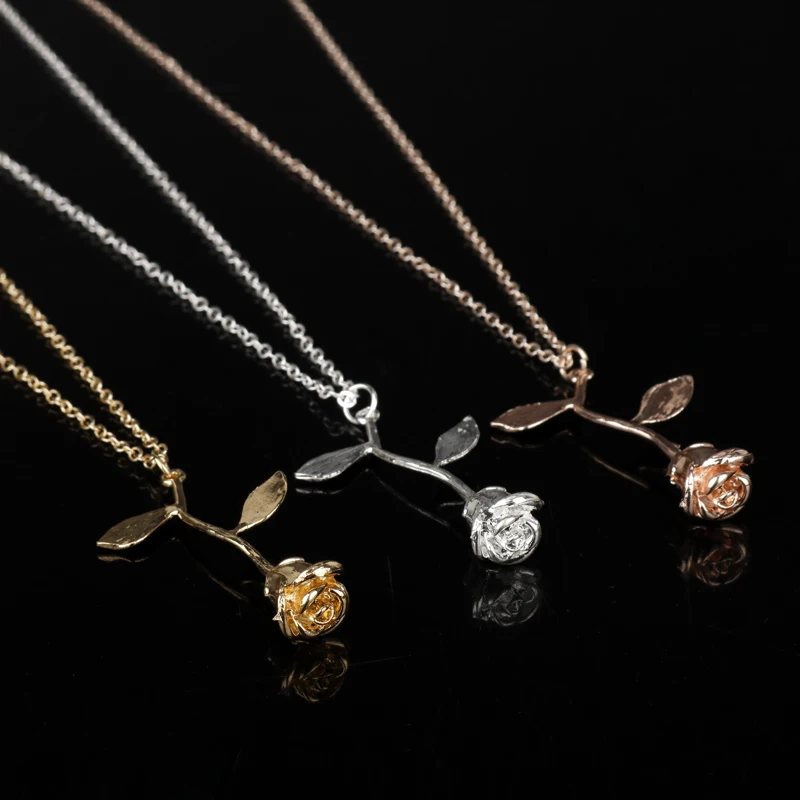 3D колье с повесткой в виде Розы 3 Цвета милые Дизайнерские кроссовки розового