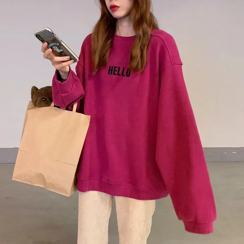 

Plush sweater women's loose Korean autumn winter 2020 new lazy wind Cute Japanese thickened top fashion