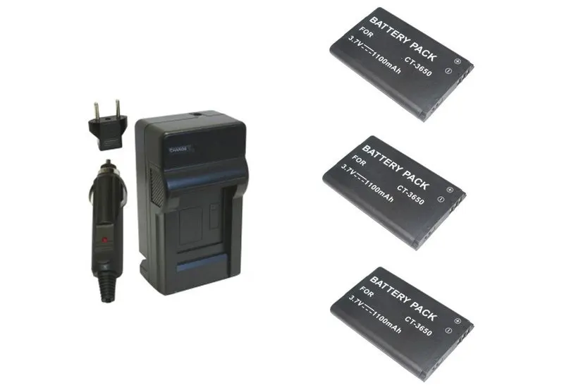 CT-3650 CT3650 BL-5C аккумулятор+ зарядное устройство для Contour 2350,2450, 2900, C010410K, ContourHD, ContourGPS, Contour+, Contour+ 2 ContourROAM - Цвет: Синий