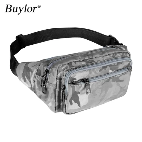 Поясная Сумка Buylor, Спортивная мужская сумка на пояс, камуфляжная поясная сумка, поясная сумка унисекс, водонепроницаемая сумка-кошелек для телефона