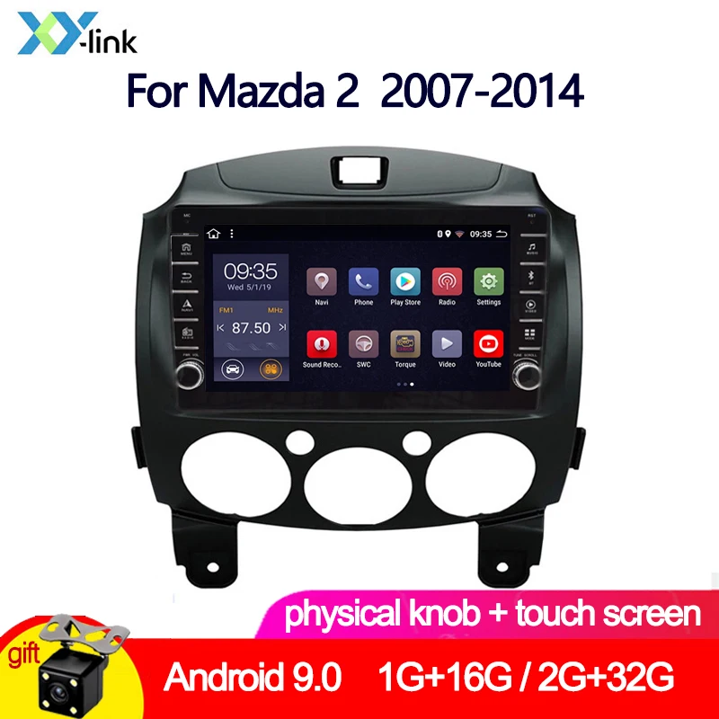 

9 "Android 9,0 2G + 32G Автомобильный медиа dvd-плеер для Mazda 2 2007-2014 авто GPS навигации стерео Ручка регулятора для радиоприемника сенсорный Камера