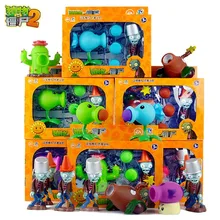 Peashooter Pvc Action Anime Figure Model Pea Shooter Snow Pea Shooting For Boys Ones Gift