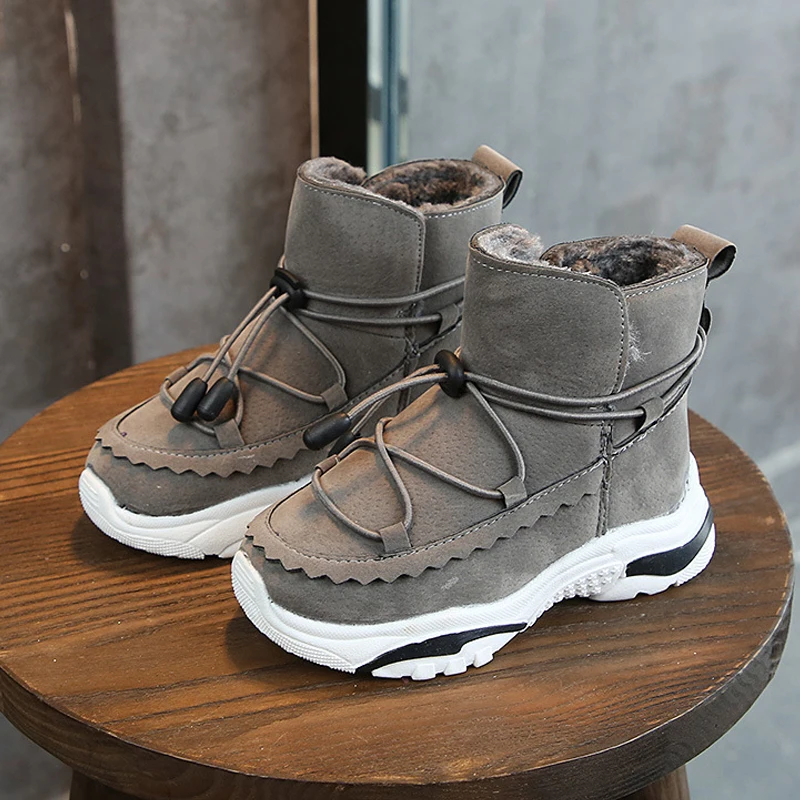Детские ботинки для девочек 2020 зимняя обувь мальчиков Утепленные Новое