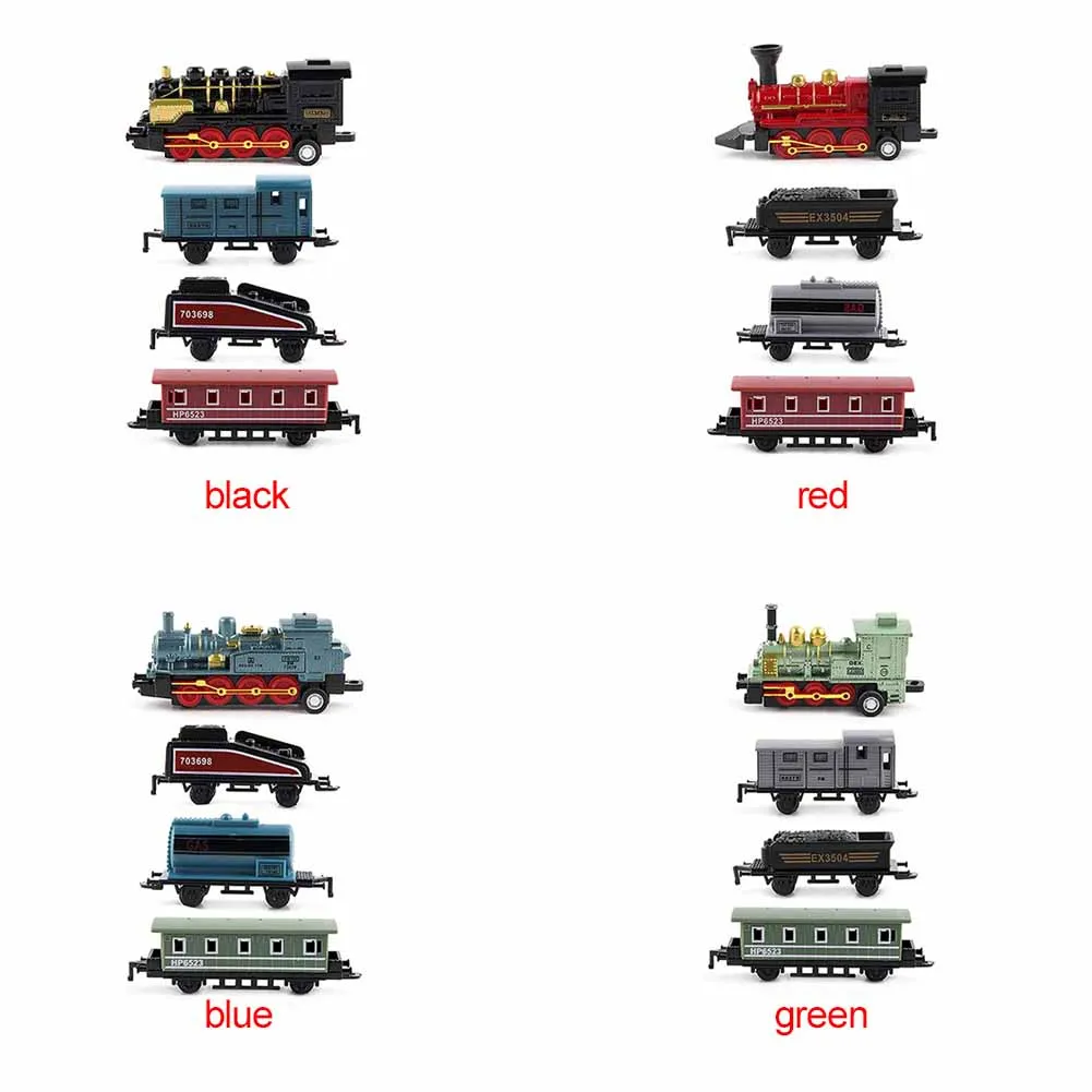 

Gift DIY Kids Simulation Retro Car Alloy Model Assembled Pull-back Train Toy