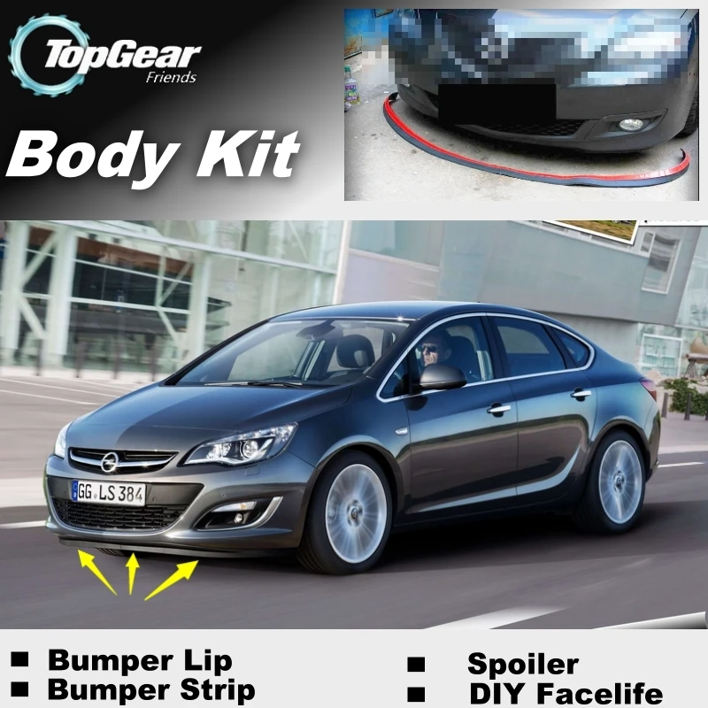 Дефлектор губ для бампера Vauxhall Astra передняя юбка спойлера ДЛЯ TopGear Friends to Car