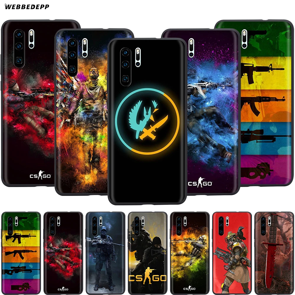 Игровой чехол Webbedepp CS GO Gun Для Huawei Honor 6A 7A 7C 7X 8 8X 8C 9 9X 10 20 Lite Pro Note View|Бамперы| |