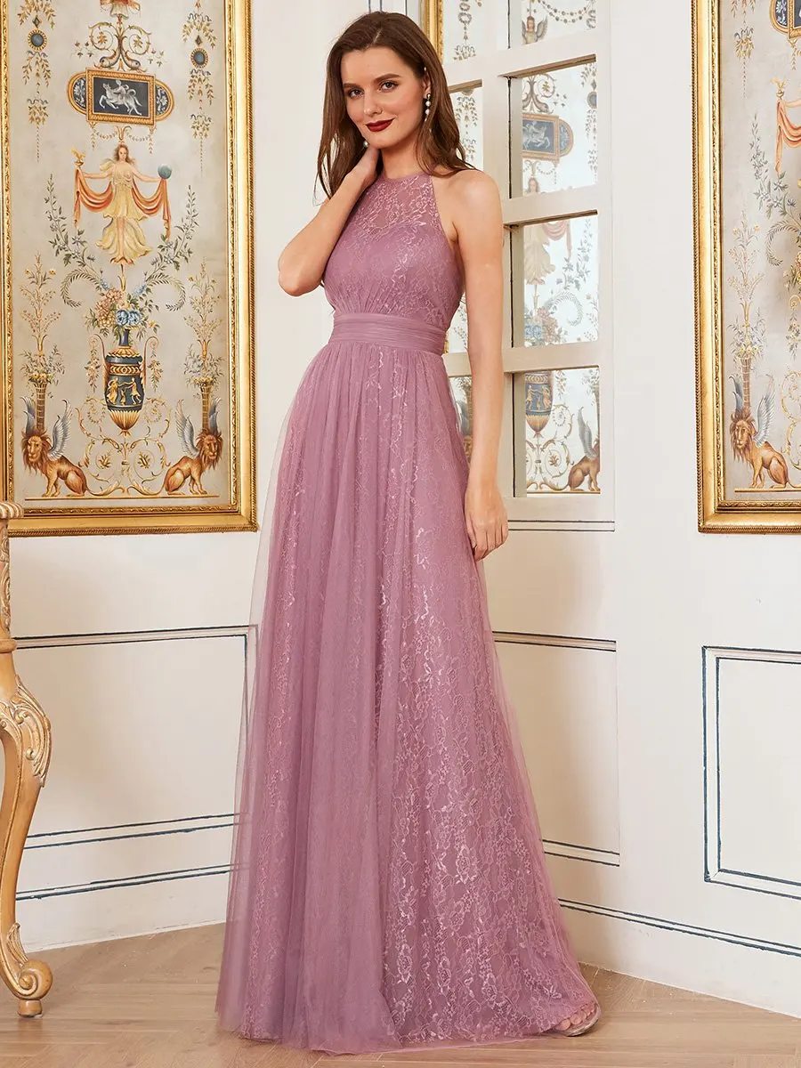 

Кружевное и Тюлевое платье подружки невесты Sassy с высокой талией, оптовая продажа