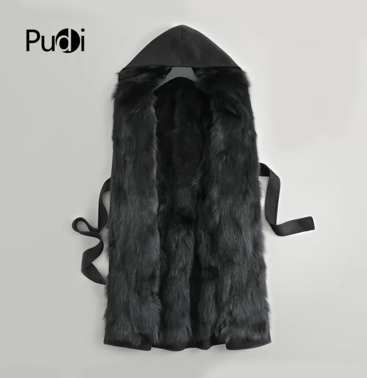 Женская парка из натурального меха Pudi длинный Тренч с подкладкой лисьего ZY178-2 |