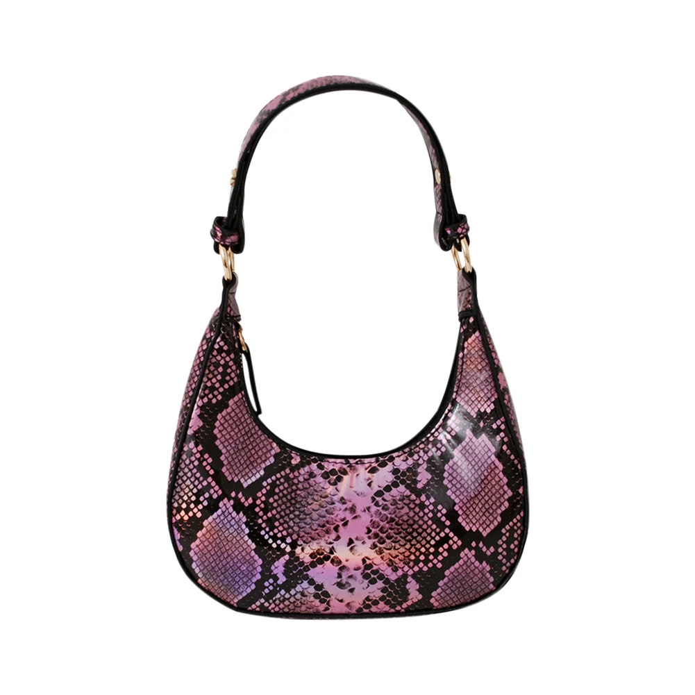 

Fashion Snake Pattern Shoulder Handbags Women PU Leather Retro Crossbody Bags Popular Simple Female Daily Bag
