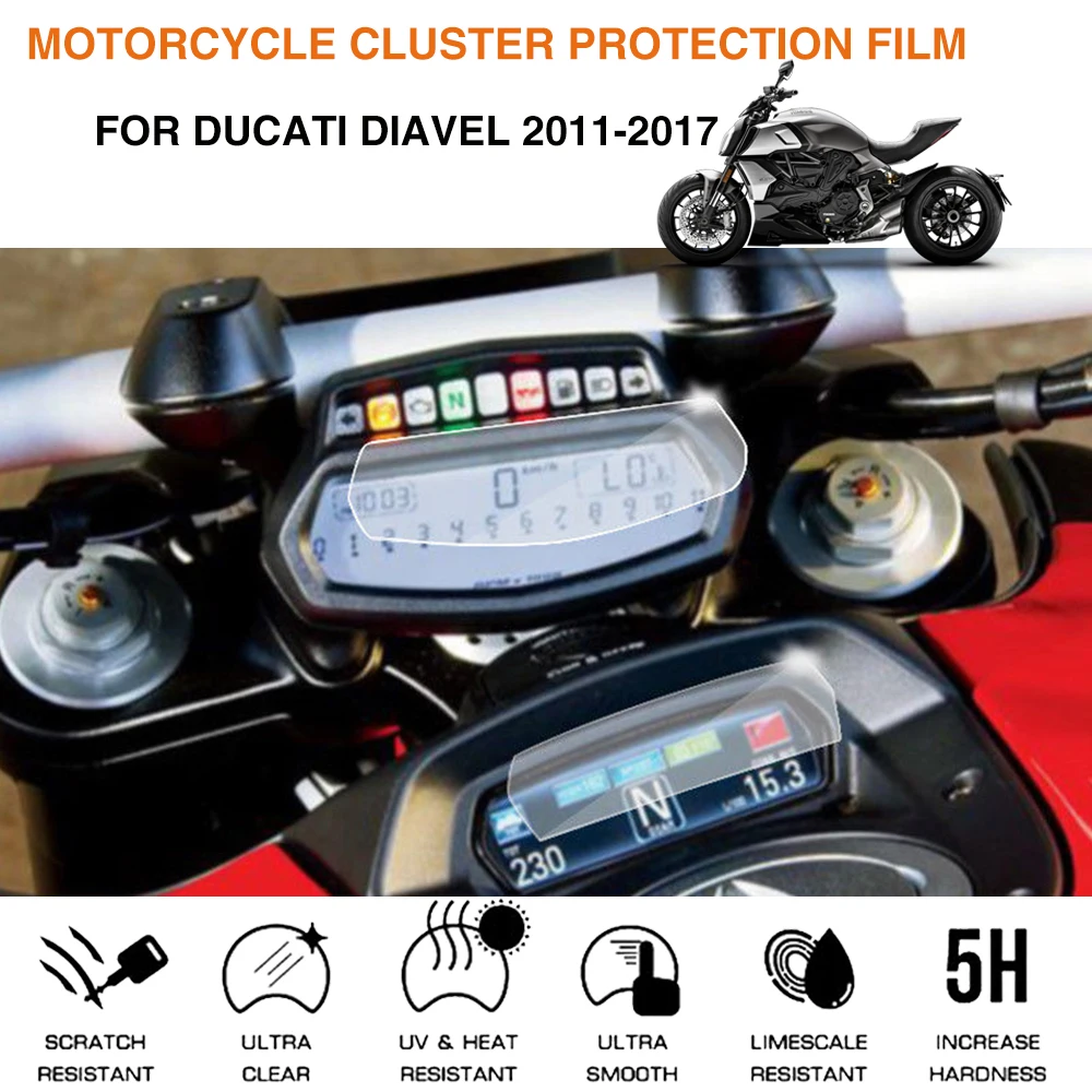 

Motorcycle Cluster Scratch Protection Film for Ducati Diavel 2011-2017 Dashboard Instrument Speedometer Screen Sticker