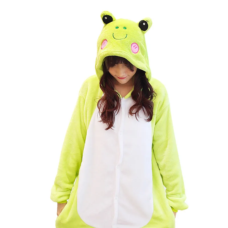 Kigurumi Green Frog onesies Pajamas Sets animal costume Pyjamas Unisex Cartoon Cosplay character pijamas sleepwear