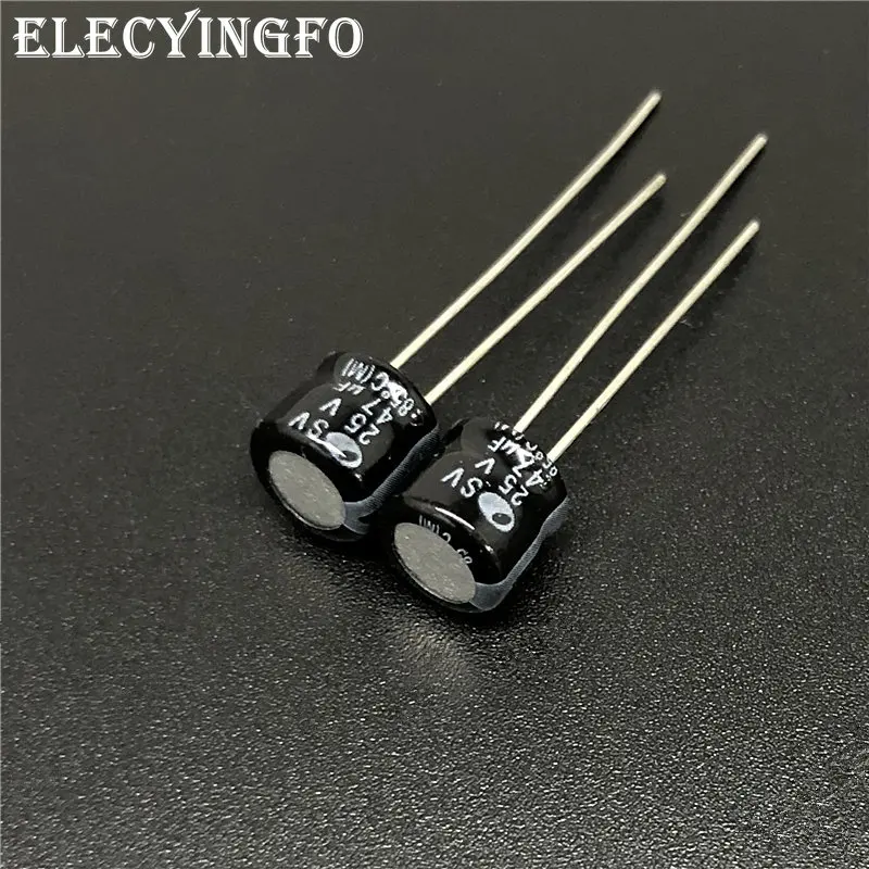 

20Pcs/100Pcs 47uF 25V47uf SAMWHA SV Series 6x5mm Good Quality 25V47uF Low Profile Aluminum Electrolytic capacitor