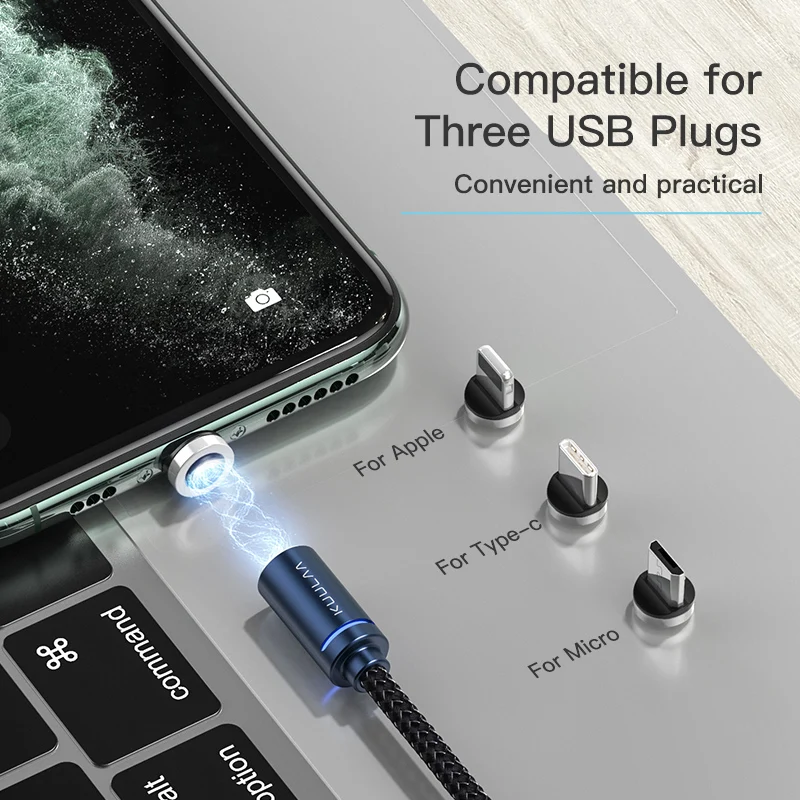 

KUULAA Magnetic Cable Micro USB Type C Fast Charging MicroUSB Type-C Magnet Charger Wire USB C For iPhone 11 X XR USB Cable