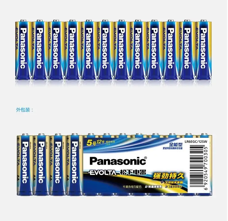 Щелочные аккумуляторы Panasonic EVOLTA AA 1 5 в 4 шт./лот первичная и сухая батарея для