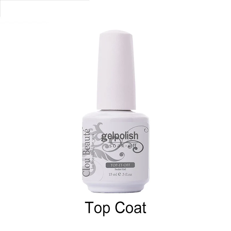 Top Coat Clou Beaute 15 мл верхнее покрытие Bese покрытие лак для ногтей гель Лаки маникюр Дизайн ногтей смывка для лака стойкий гель Праймер - Цвет: Top Coat