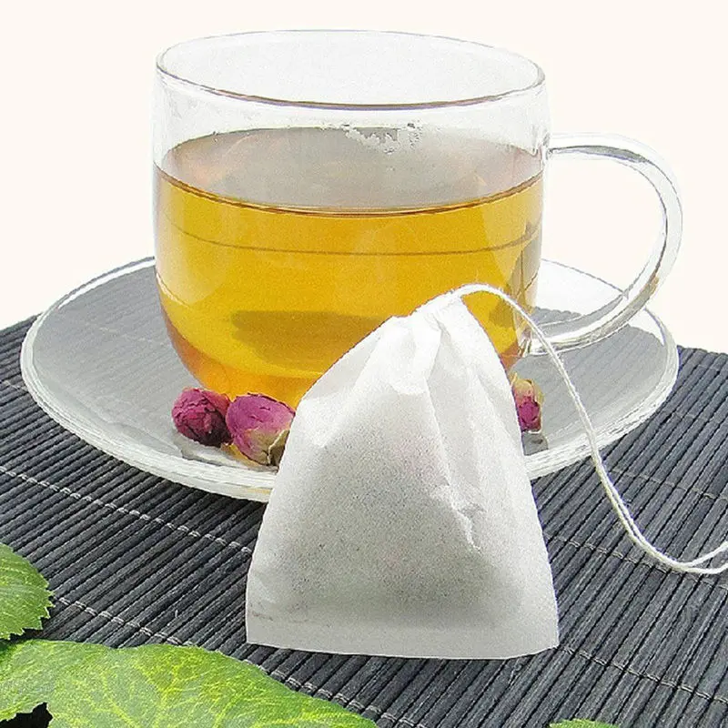 

100pcs Teabags 5.5 X 7cm Empty Tea Bags with String Heal Seal Filter Paper for Herb Loose Tea Bags Coffee Bags