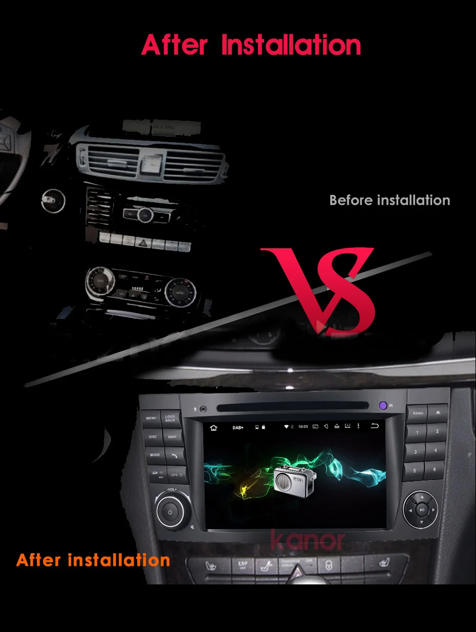 

Android 9.0 4+64G Car DVD Player For Mercedes Benz C Class W203 S203 C180 C200 CLK W208 W209 C208 C209