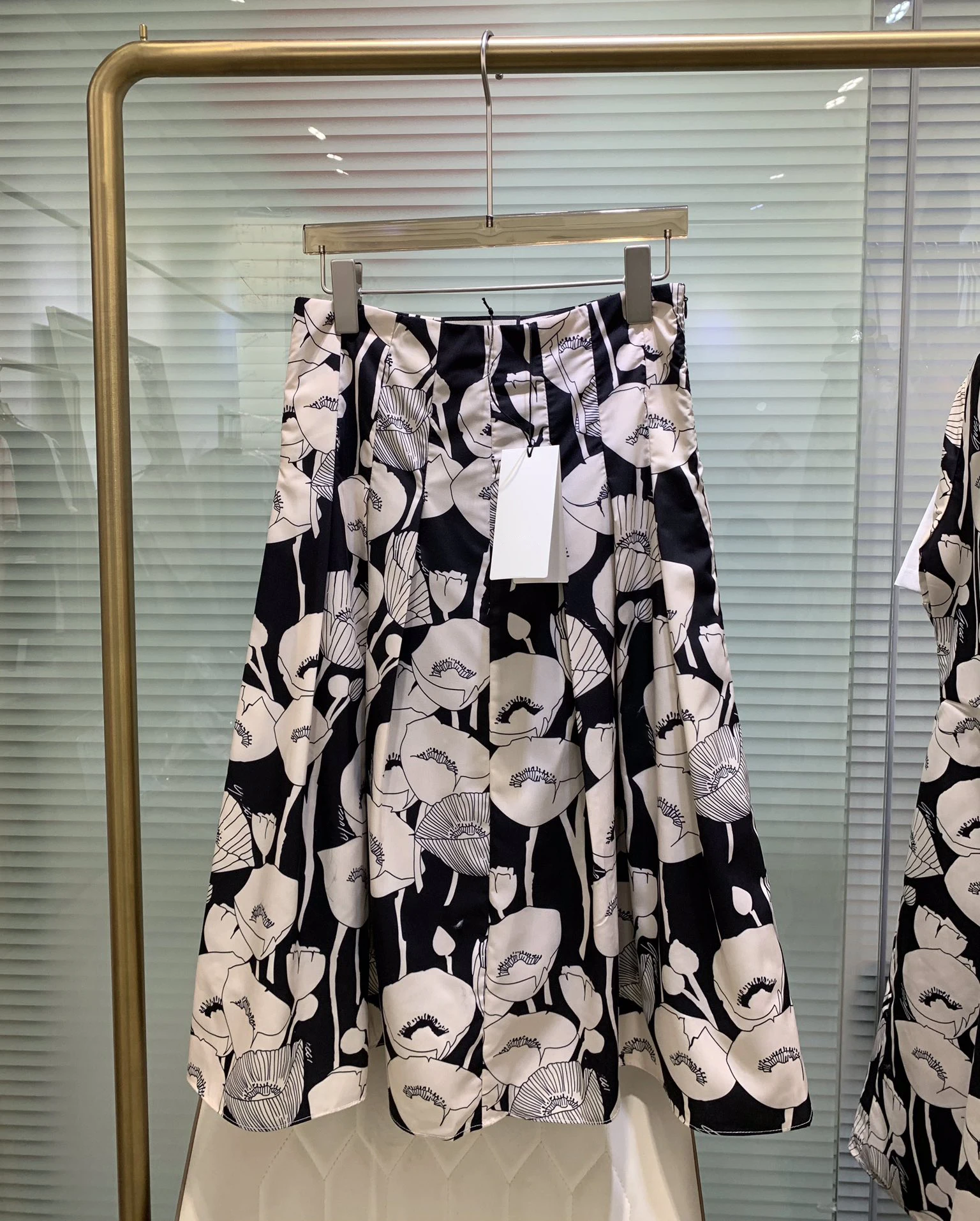 

Женская винтажная юбка с принтом, модельная юбка из шелка и хлопка с принтом растений, Осень-зима 2021