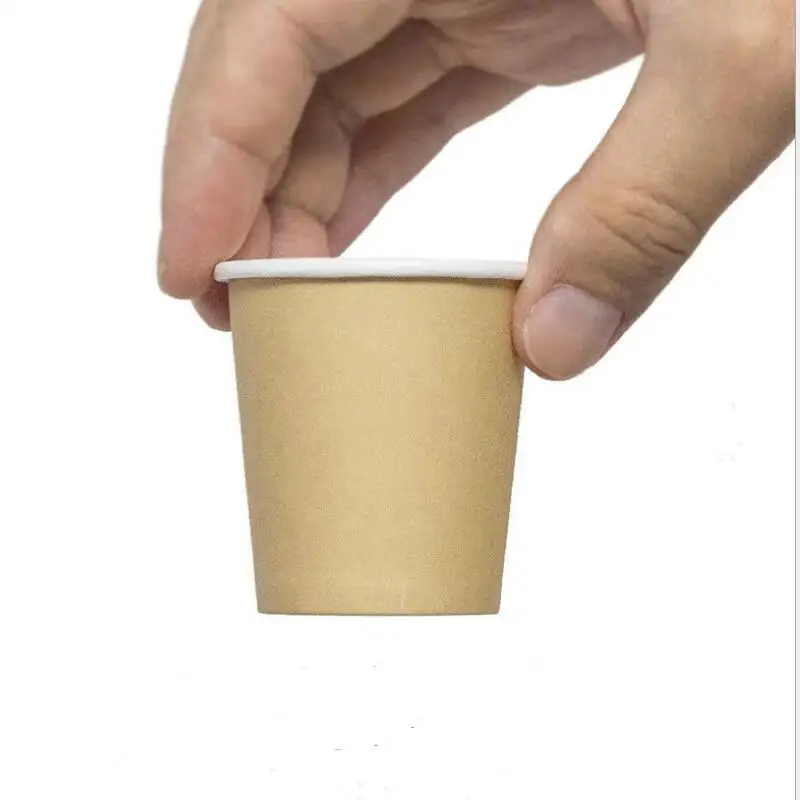 Мини стаканы для дегустации бумаги 2 унции/60 мл белый/коричневый кофе Рекламный