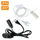 Кабель питания 1,8 м с диммером, переключателем ВКЛ.ВЫКЛ., металлический зажим E14 E27, основа для лампы, подвесной держатель для лампы, штепсельная вилка, шнур для лампы в стиле соль-рок