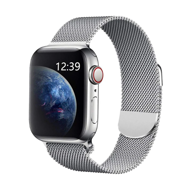 Ремешок для часов, Миланская петля, ремешок для apple watch 5/4/3 apple watch band 44 мм 40 мм, 42 мм, 38 мм, версия наручных часов iwatch из нержавеющей стали тканый магнитный ремешок для часов