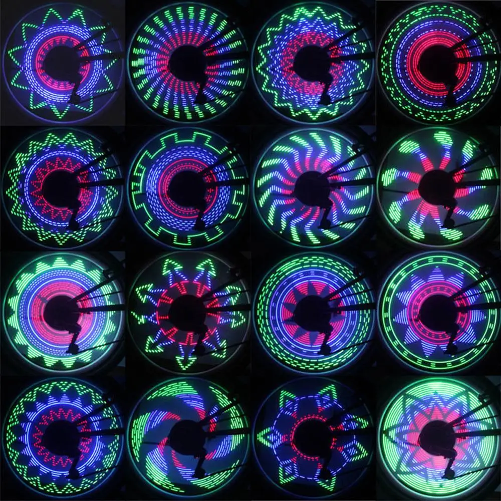 

Bicycle Wheels Lights 32LED Bike Spokes Light Double-sided Colorful Wheels Bike Warning Lamp Bicycle Hot Wheel Light
