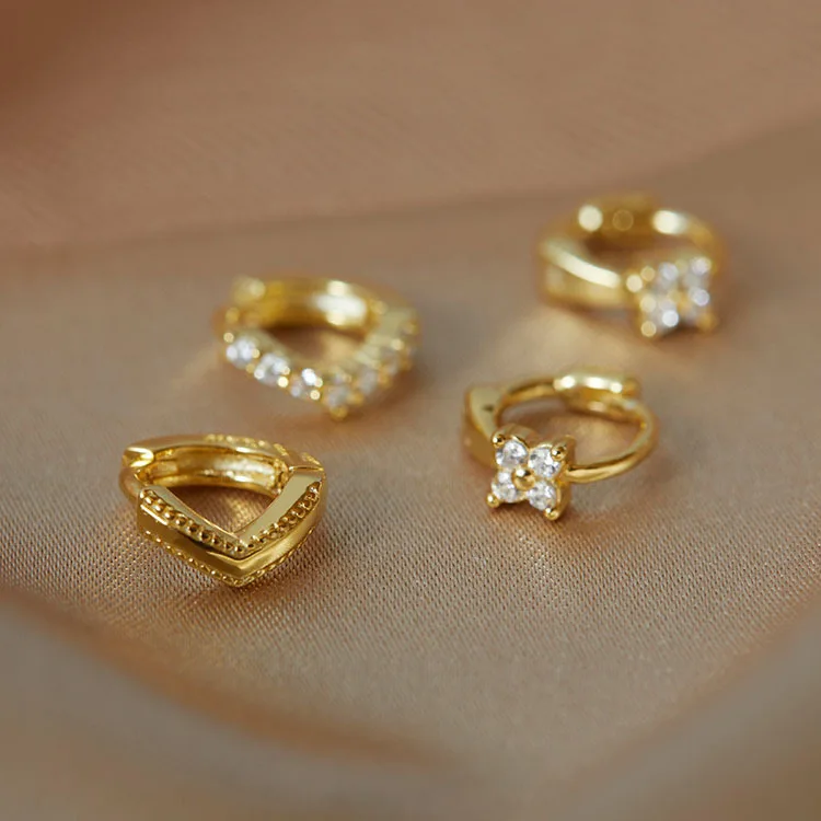 

1PC of Dainty Lot Colorful Cartilage Hoops Earrings for Women 2021 Gift Boho Fashion Huggies Zircon Cool Ear Bone Earring Gift