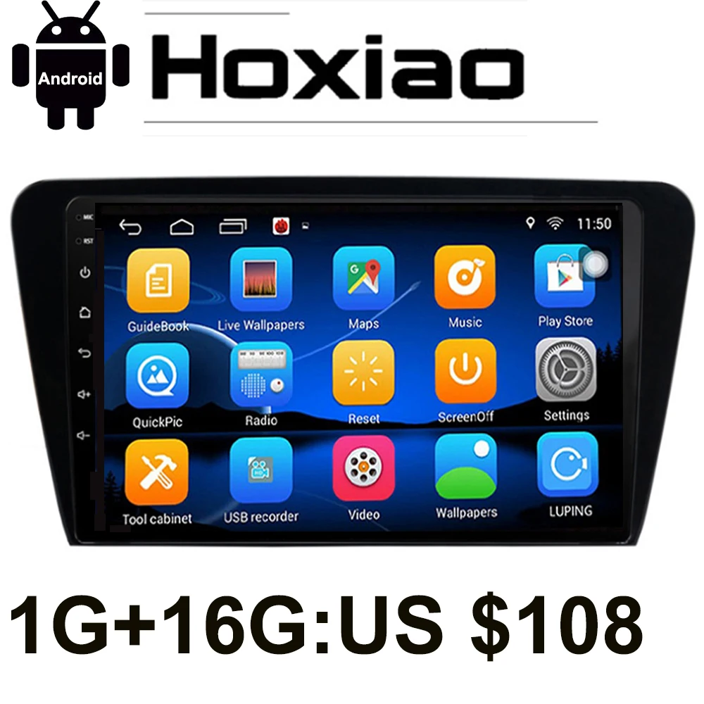 Автомобильный Радио плеер 2 Din Android для Octavia Skoda 2013 2014 2015 2016 2017 FM стерео Bluetooth GPS Wifi