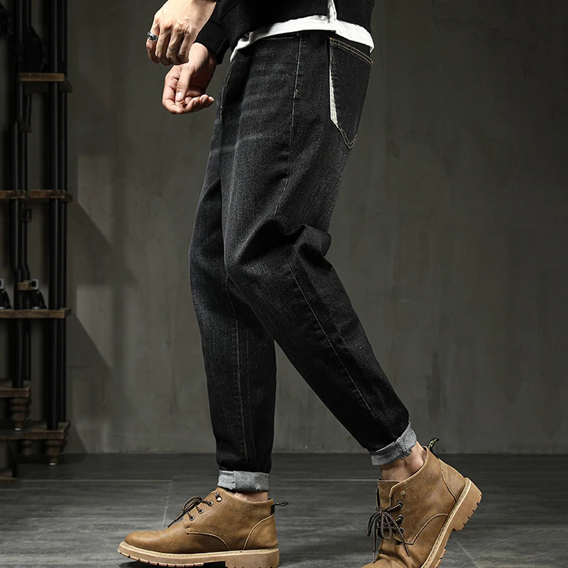 Осенние Новые мужские джинсы свободного покроя большие размеры|Мужские джинсы| |